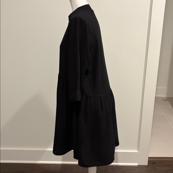 Tuckernuck Crepe Black Royal Shirt Dress Sz M - Picture 5 of 12